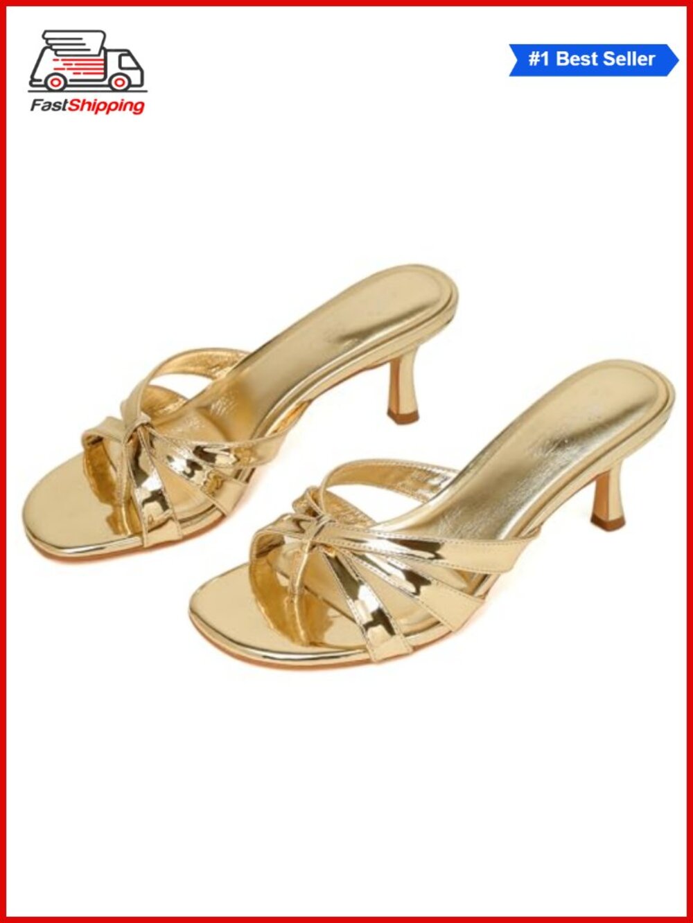 ✨ Kitten Heels Pointed Toe Vintage Mules Slip On Stiletto Backless Sandals